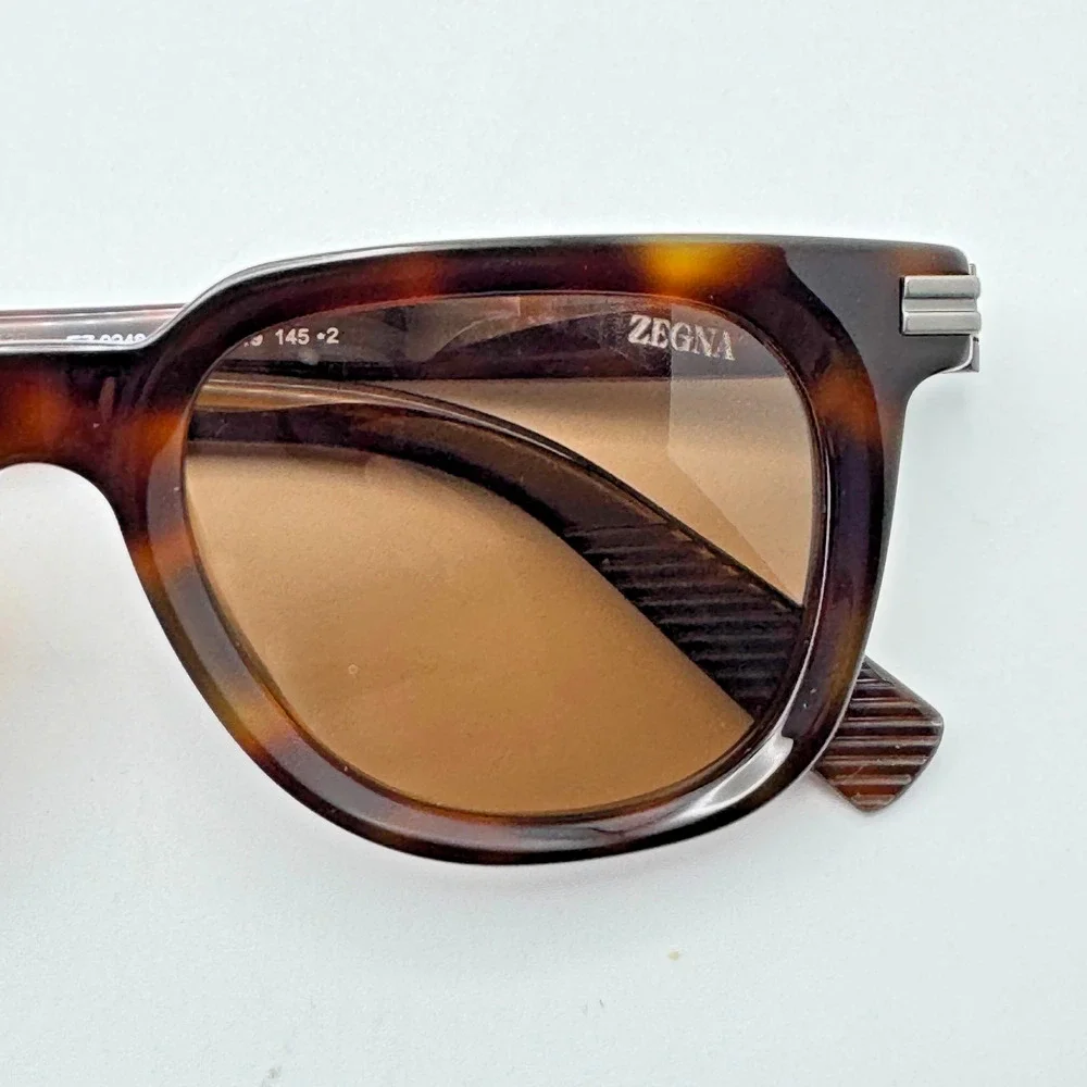 Ermenegildo Zegna Sunglasses EZ0248 52E Dark Havana Frame Brown Lens 50mm New